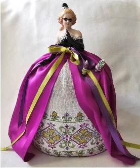 Louise – A Mardi Gras Pincushion Doll Pins
