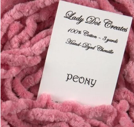 Lady Dot Creates -Pink / Red Chenille - Image 4