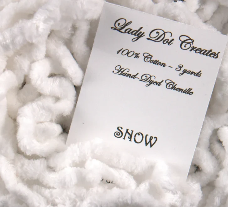 Lady Dot Creates -White/Gray/Black Chenille - Image 4